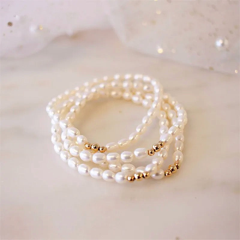 Laura 14K Gold Filled Pearl Bracelet