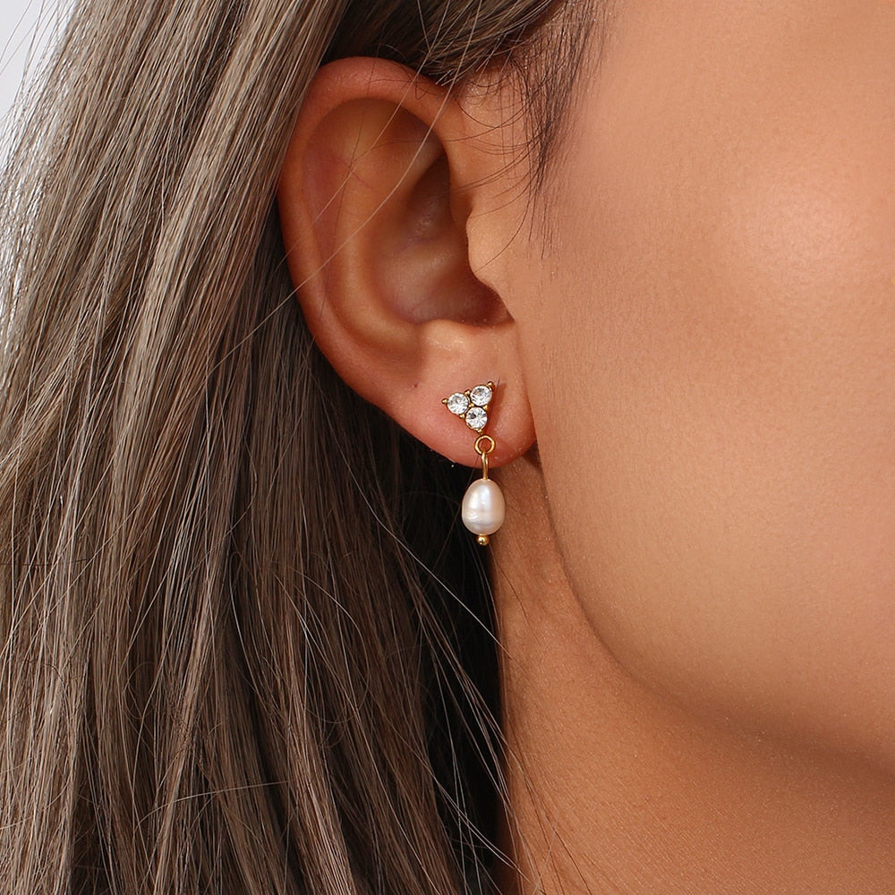 Yara Freshwater Pearl Stud Earrings