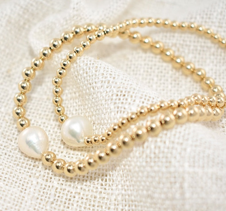 14K Gold Filled Freshwater Pearl Bracelet