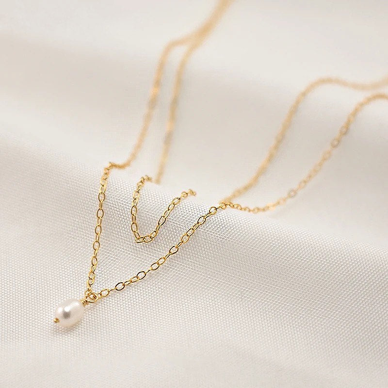 14K Gold Filled Double Layer Pearl Pendant