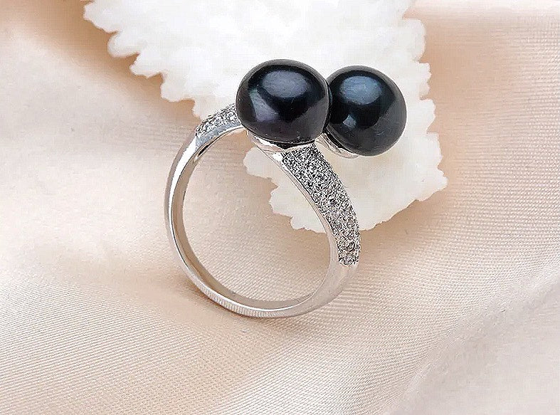 Double Freshwater Pearl Rings