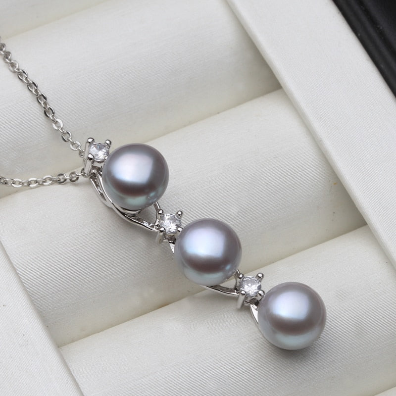 Nova Freshwater Pearl Necklace Sterling Silver