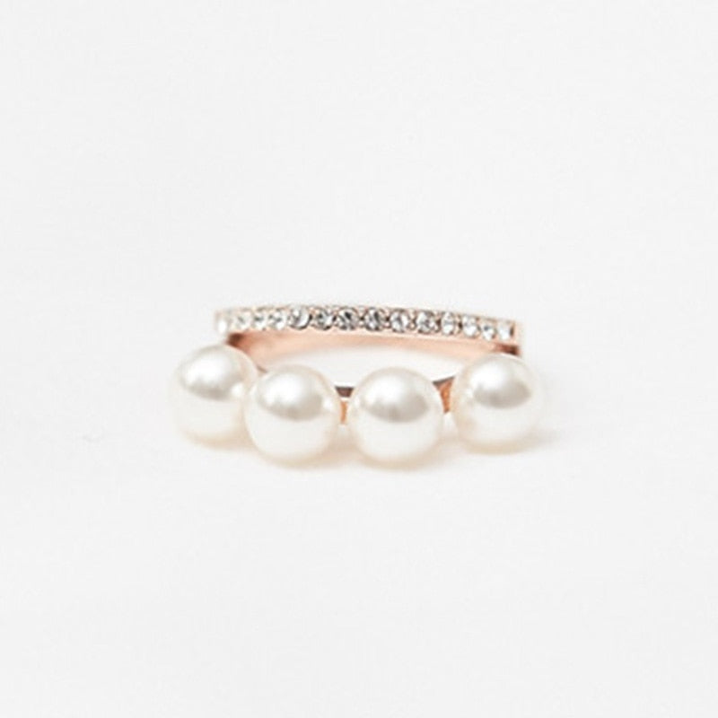 Celine Double Layer Pearl Ring