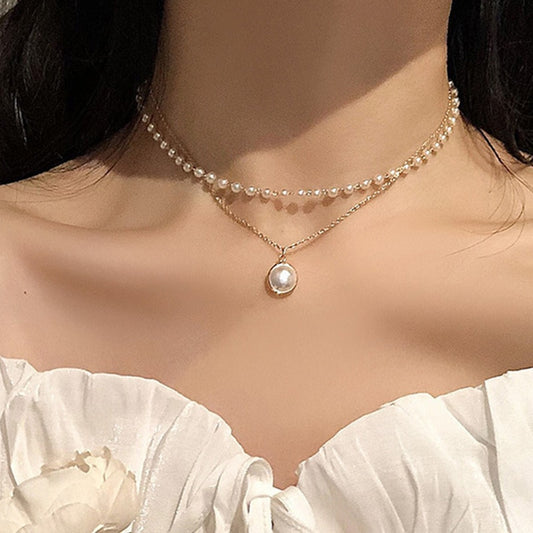 Lana Double Layered Pearl Pendant